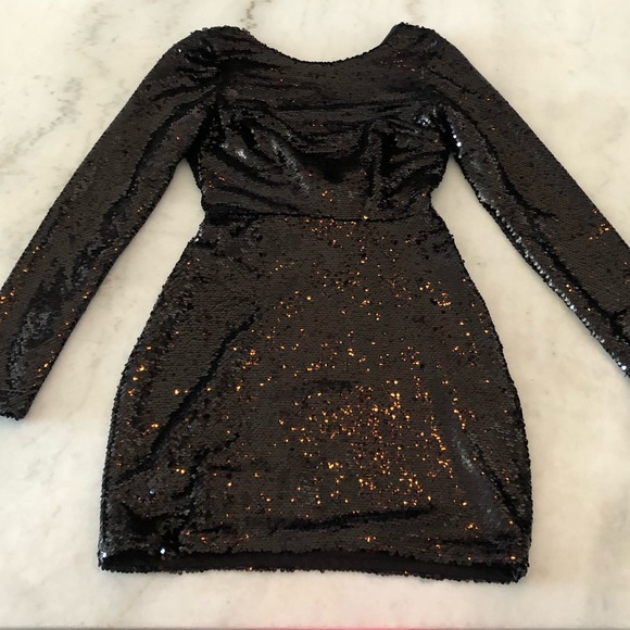 Nasty Gal Discontinued Black Sequin Dress (Never Worn) - Picture 4 of 5